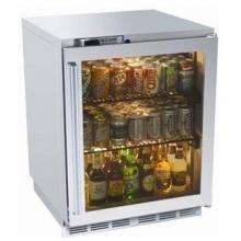 Perlick Built In C-Series 24 Inch Refrigerator With Stainless Glass Door Hinge Left