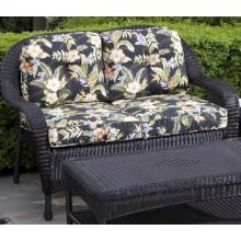 Alfresco Home Amelia Deep Seating All-Weather Wicker Love Seat In Sable Brown - (Frame ONLY, Custom Cushion Sold Separately)