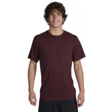 Sport-Tek Short Sleeve Henley Shirt - Maroon