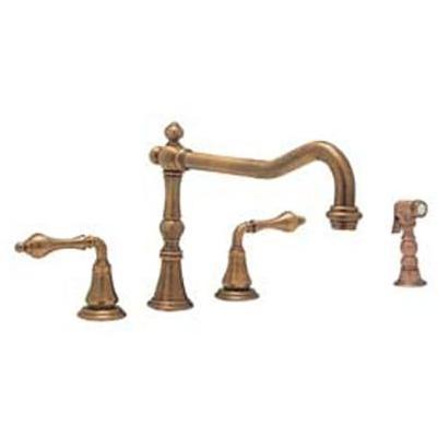 Blanco Madison IV Widespread Faucet W/ Lever Handles And Side Spray (Antique Copper)