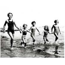 Children On The Beach Poster Print