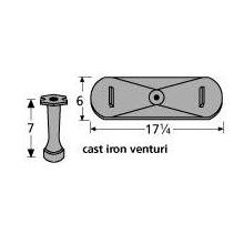 Cast Iron Oval Single, Centered Burner 21401-80801