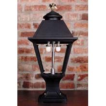Gaslite America GL300 Cast Aluminum Electronic Ignition Natural Gas Light With Open Flame Burner And Pedestal Mount