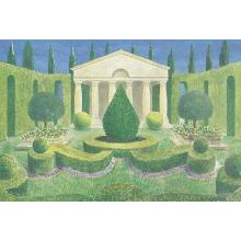 Italian Garden Topiary Poster Print