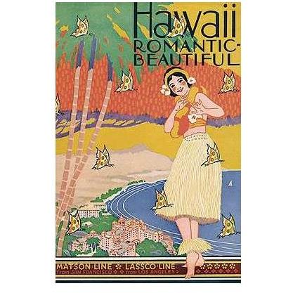 Hawaii, Romantic-Beautiful Poster Print