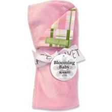 Nantucket Pink Velour Baby Blanket