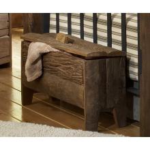 Groovy Stuff Rustic Teak Wood Split Log Quilt Storage Box