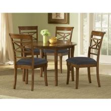 Hillsdale Tailored Kingstown Round 5-piece Drop Leaf Dining Set - Brown Cherry