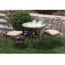 Alfresco Home Limone Outdoor Bistro Set, 30 Inch Round - Antique Green