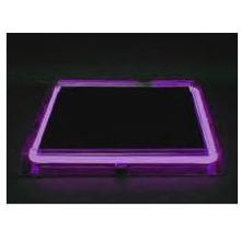 Neon Concepts 15 Inch Square Clear Top Serving Tray (Purple Neon / Disposable Battery)