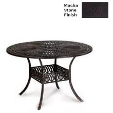 Meadow Decor Magnolia Cast Aluminum 42 Inch Round Table Mocha Stone Finish
