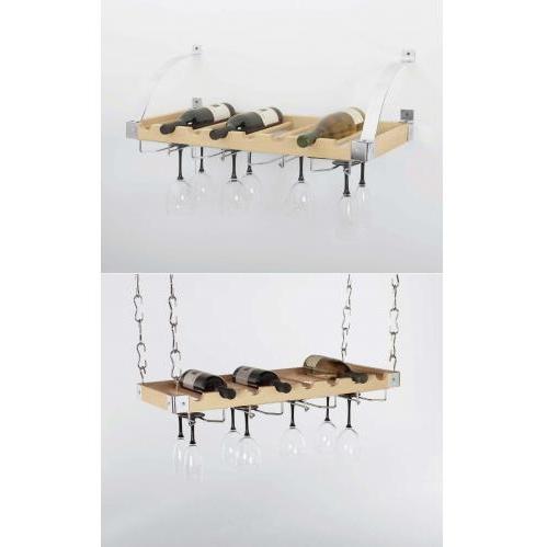 Natural Wood Wine Rack (8) Bottle Hanging/Wall Wine Rack