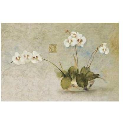 Orchids In A Chinese Bowl Poster Print