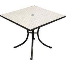 Alfresco Home Pina Colada 35.5 Inch Square Cafe Table (Top & Base) With Umbrella Hole