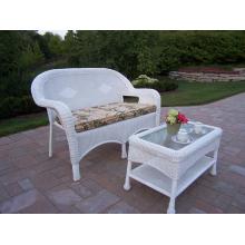Oakland Living Resin Wicker 2 Piece Loveseat And Coffee Table Set With Cushions