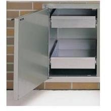Fire Magic Aurora Left-Hinged Stainless Enclosed Single Door W/ Dual Drawers