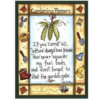 Garden Manners Poster Print