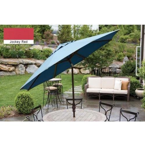 Treasure Garden Outdoor Market Umbrella With Crank And Single Wind Vent, 9 Foot Ft - Jockey Red