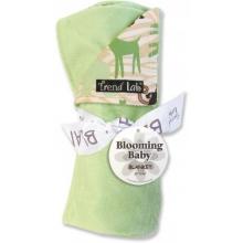 Embroidered Jungle Jam Sage Velour Baby Blanket