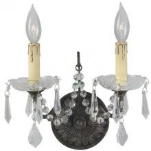 Timeless Elegance Collection Wall Sconce Dual Light Fixture In Flemish Finish - 2 Bulbs