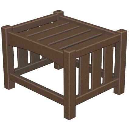 Poly-Wood Recycled Plastic Wood Mission Ottoman - Cushion Included