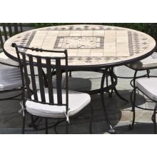 Alfresco Home Basilica 60 Inch Round Dining Table With Umbrella Hole