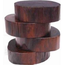 Groovy Stuff Teak Wood Stack Of Stumps Side Table