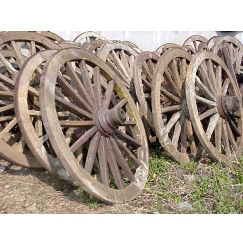 Antique Western Wood Wagon Wheel