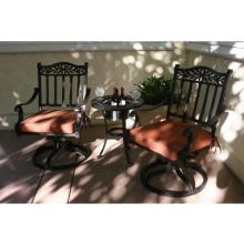 Darlee Charleston Cast Aluminum Patio Lounge Set - 21 Inch Round