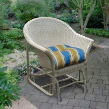 North Cape Naples Resin Wicker Single Glider - White