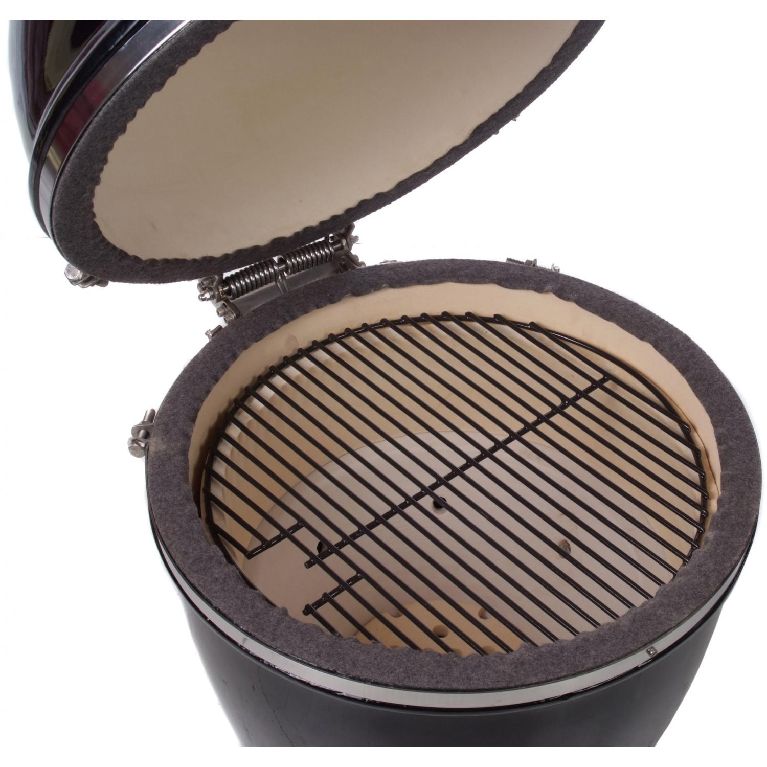 Porcelain Coated Cooking Grate - Shown On Black Grill