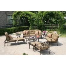 Darlee Elisabeth Patio Lounge Set With Tea Table - 52 Inch Round