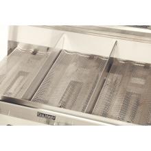 HeatZone separators allow foods to be grilled at different temperatures