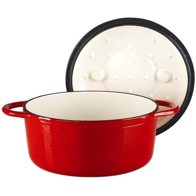Innova 2.6 Qt Round Casserole With Basting Lid - RED