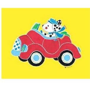 Dog In Car Poster Print