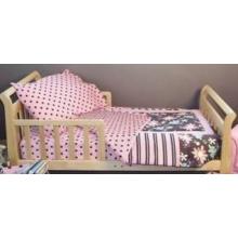 Embroidered Blossoms 4-Piece Toddler Bedding Set