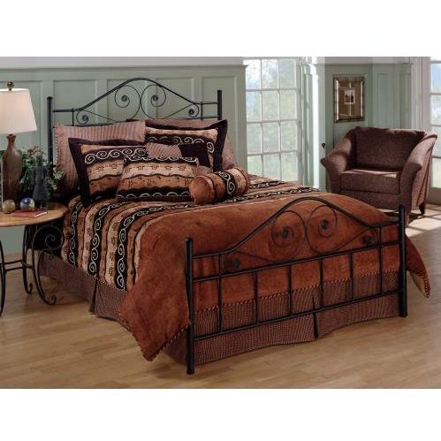 Hillsdale Harrison Textured Black Metal Bed Set With Frame - Queen