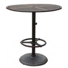 Darlee Monte Carlo Pedestal Cast Aluminum Bar Table - 42 Inch Round
