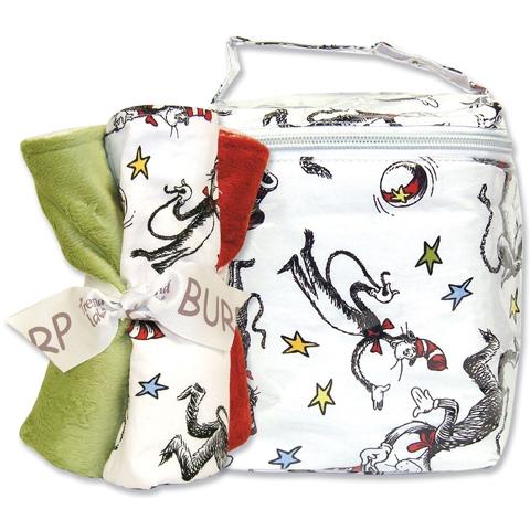 DR SEUSS CAT IN THE HAT BOTTLE BAG AND BURP CLOTH SET