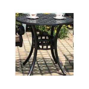 Alfresco Home Weave 30 Inch Round Bistro Table & Base With Umbrella Hole - Antique Fern
