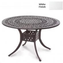 Meadow Decor Amazon 54 Inch Oval Cast Aluminum Table - White Finish
