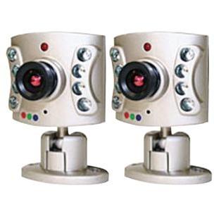 WISECOMM OC9602 INDOOR NIGHT-VISION COLOR AUDIO CAMERA (25 FT; INCLUDES TWO 100-FT CABLES)