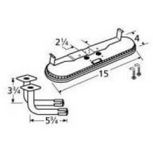 Stainless Steel Oval Twin, Centered, 2.25 Inch Offset Burner 14402-74302