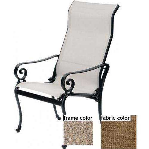 Suncoast Soleil Sling Supreme Dining Chair - Sahara Frame And Raku Fabric