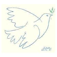 Dove Of Peace-Blue Poster Print