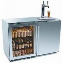 Perlick Built In Refrigerator And Beer Dispenser With Overlay Glass Door, Integrated Door, And 2 Taps (Requires Custom Panels)