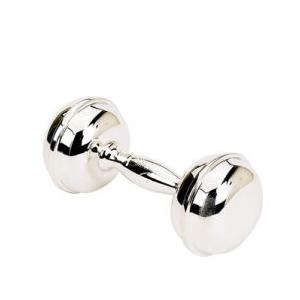 Elegant Baby Sterling Silver Keepsake Dumbbell Rattle