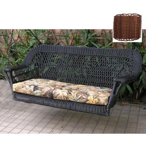 North Cape Pinehurst Resin Wicker Porch Swing - Antique Wash