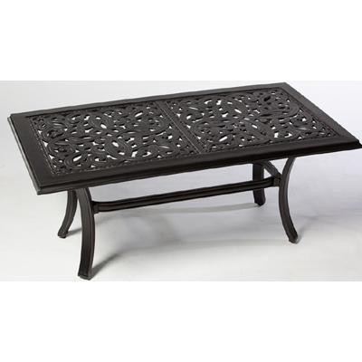 Alfresco Home Scroll 44 Inch Rectangular Coffee Table & Base - Antique Topaz
