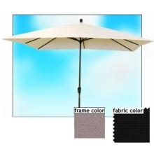 Shade Trends Cahaba 8.5 X 10.5 Rectangle No Tilt Premium Market Umbrella With Telescope - Black